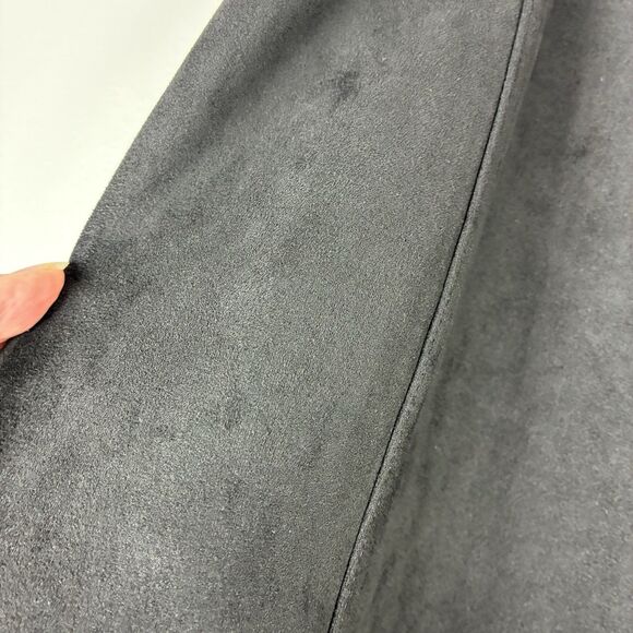 T TAHARI Black Faux Leather Suede Pull On Pants Sz 3X Plus Stretch Classy - Picture 3 of 11